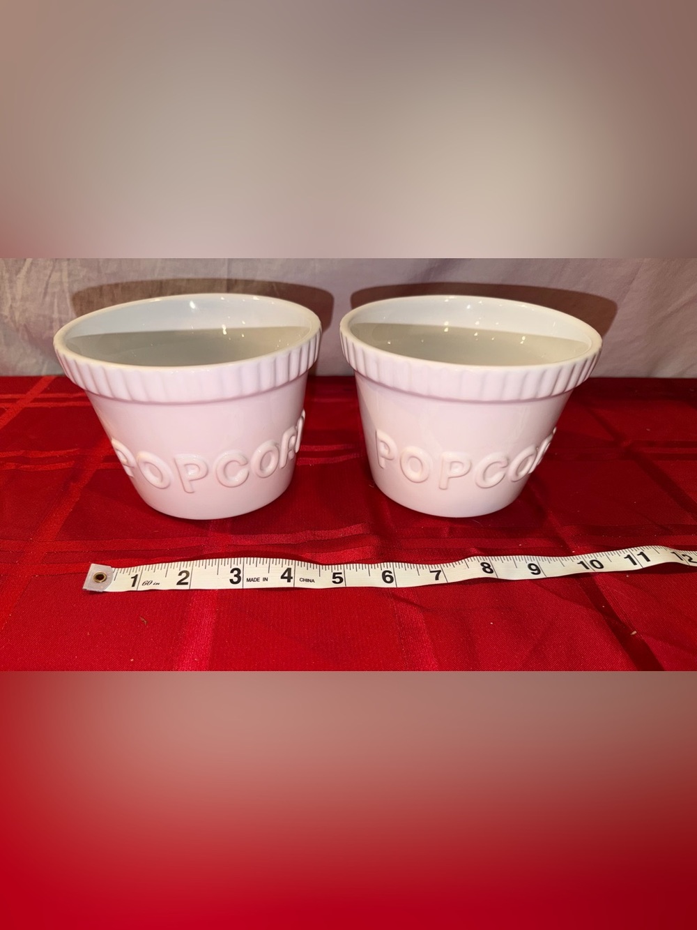 Target White Ceramic Popcorn Bowls - Set of 2